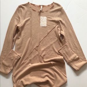 Free people light pink or blush top